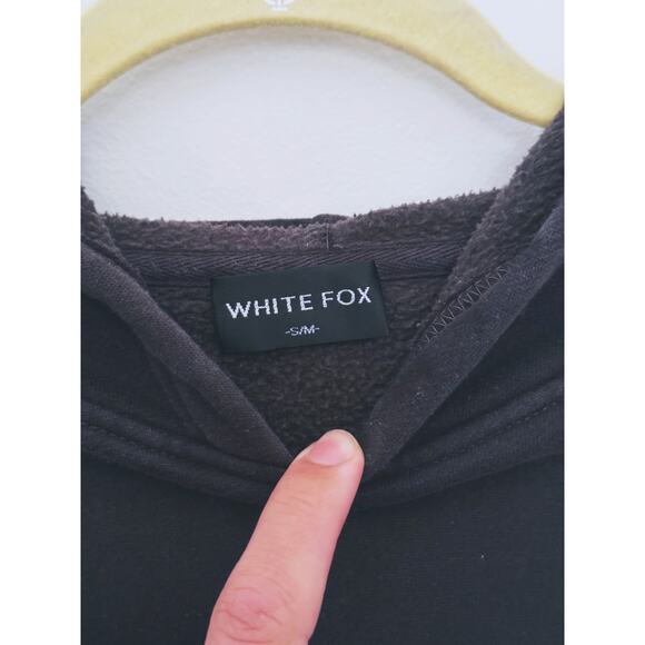 White Fox Offstage Hoodie & Sweatpants 2-Piece Track Set  S/M Black Lounge Cozy - Picture 9 of 15